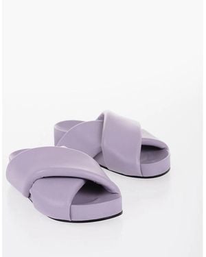 Jil Sander Leather Sole Shoes Sandals - Purple