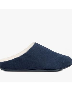 Fitflop Chrissie Shearling Slippers Midnight - Blue