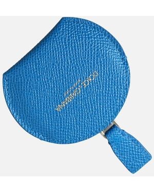 Dolce & Gabbana Leather Hand Mirror Holder With Logo Details Miscellaneous - Blue