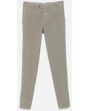 Brunello Cucinelli Dyed Cotton Chinos - Grey