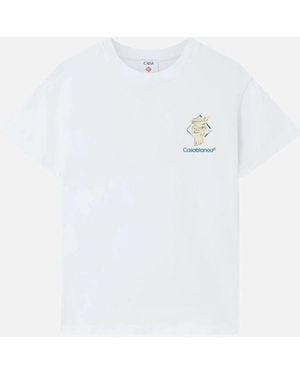 CASABLANCA Diamond Column Printed T-Shirt - White