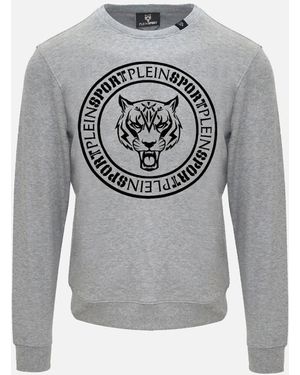 Philipp Plein Plein Sport Large Circle Logo Jumper - Grey