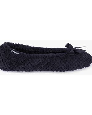 Totes Isotoner Popcorn Ballets Slippers - Blue
