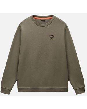 Napapijri B-Badge Loopback Crew Sweat - Green