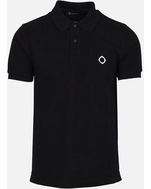 Ma Strum Ss Pique Polo Shirt Jet - Black