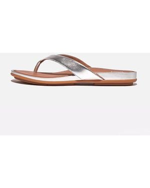 Fitflop Gracie Leather Flip-Flops - White