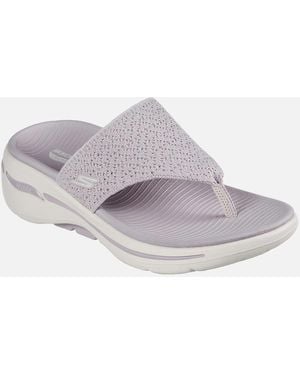 Skechers Go Walk Skechers /Ladies Go Walk Arch Fit Spellbound Flip Flops - Grey