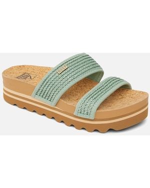 Reef Cushion Vista Hi Frosty Raffia - Grey