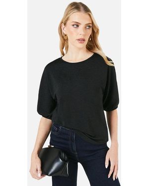 PRINCIPLES Ladies Textured Jersey Top - Black