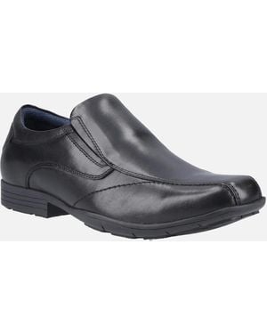 Pod Dundee Leather Slip-On Shoes - Black