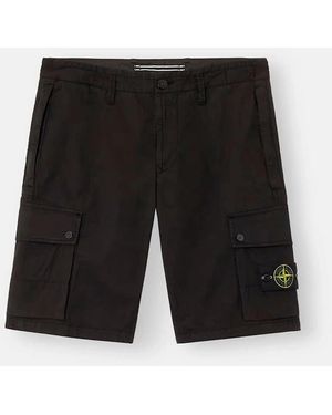 Stone Island Cargo Shorts - Black
