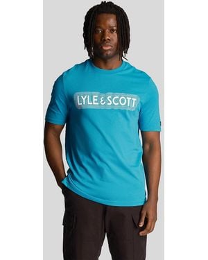 Lyle & Scott Vibrations Print T-Shirt - Blue