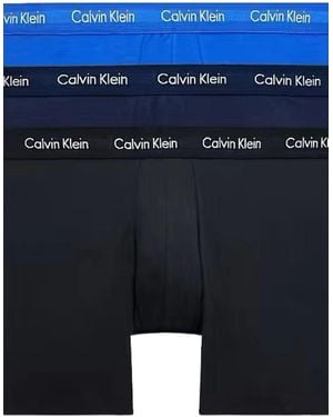 Calvin Klein 3-Pack Boxer Briefs, Shadow/Cobalt Water - Blue