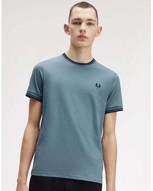 Fred Perry Twin Tipped T-Shirt - Blue