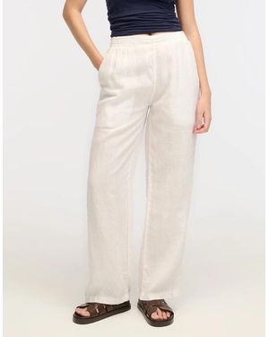 Superdry Linen Drawstring Pant - White