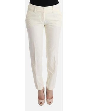 Ermanno Scervino Regular Fit Cotton-Blend Trousers - White