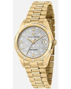 Chiara Ferragni Stainless Steel Quartz Analog Watch - Metallic