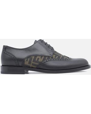 Fendi Ff Insert Derby - Black