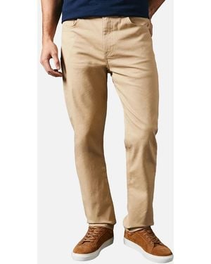 MAINE Twill Stretch Straight Leg Jeans - Natural