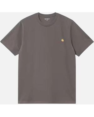Carhartt S/S American Script T-Shirt - Grey