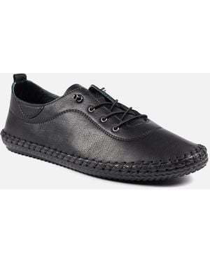 Lunar St Ives Plimsoll Trainers - Black