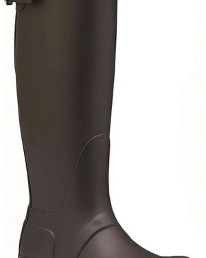 HUNTER Original Tall Back Adjustable Wellingtons - Black
