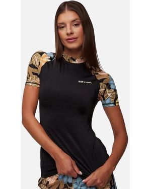 Rip Curl Rip Curl Follow The Sun Short Sleeve Rashvest - Black