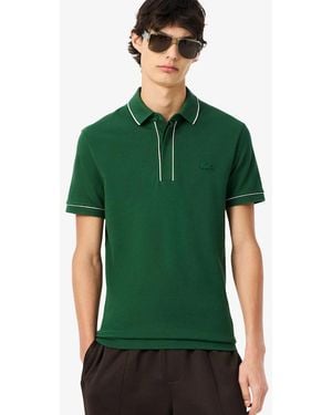 Lacoste Regular Fit Paris Stretch Piqué Polo Shirt - Green