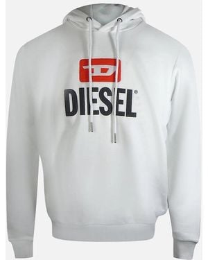 DIESEL New D Logo Hoodie - Grey