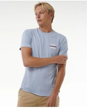 Rip Curl Rip Curl Surf Revival Hoffman Decal Short Sleeve T-Shirt - Blue