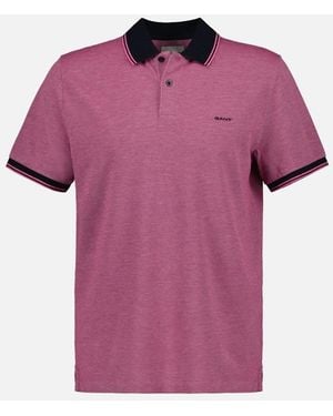 GANT 4-Color Oxford Piqué Polo Shirt - Pink