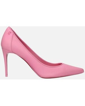Christian Louboutin Pointy Toe High Heel Leather Court Shoes - Pink