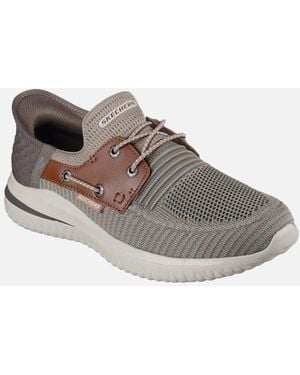 Skechers Delson 3.0 Roth Slip-In Trainers - Grey