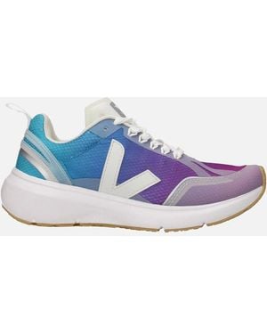 Veja Lace-Up Trainers With Logos And Rubber Sole - Blue