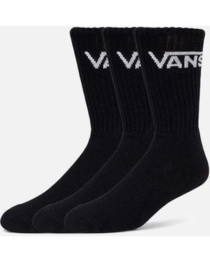 Vans Classic Crew Rox 3 Pack Socks - Black
