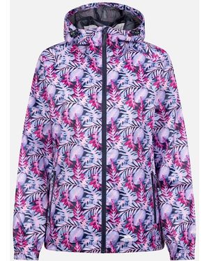 Trespass Ladies Indulge Foliage Print Packaway Jacket - Purple
