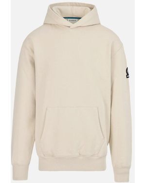 Sandbanks Badge Logo Hoodie Stone - Natural