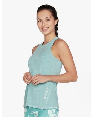 Skechers W1Tt135/Turq Diamond Blissful Knit Tank - Blue