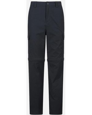 Mountain Warehouse Delta Stretch Zip-Off Regular Cargo Trousers - Blue