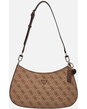 Guess Plain Zip Fastening Bag With Pockets - White
