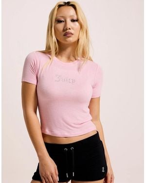 Juicy Couture Sheer Fitted Tee 'S - Pink