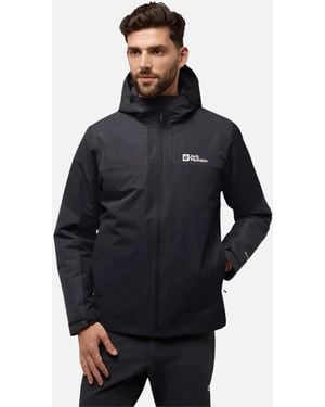 Jack Wolfskin Jack Wofskin Jasper Waterproof Hooded Jacket - Blue