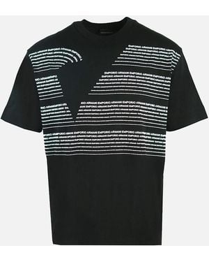 Emporio Armani Large Lettering Logo T-Shirt - Black