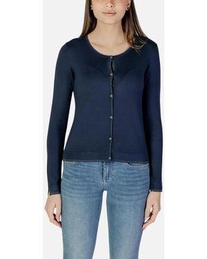 Liu Jo Round Neck Buttoned Cardigan - Blue