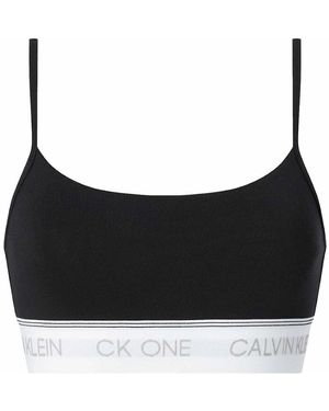 Calvin Klein Ck One Cotton Modal Blend Unlined Bralette - Black