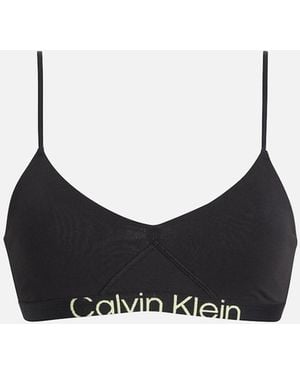 Calvin Klein Unlined Bralette Sunny Lime - White