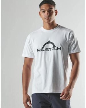 Ma Strum Mastrum Bora Half Compass Print T-Shirt Mas8409 - Grey