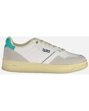 Gas Striking Modern Trainers With Contrasting Details - White