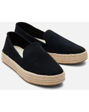 TOMS Carolina 100% Cow Espadrilles - Black