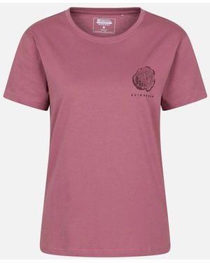 Mountain Warehouse Ladies Edinburgh Relaxed Fit Short-Sleeved T-Shirt - Pink